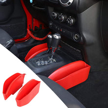 For 2011-2017 Jeep Wrangler JK JKU Gear Shift Storage Box Center Console Auto Organizer Tray Red RT-TCZ