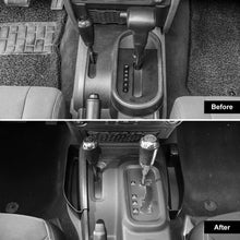 For 2011-2017 Jeep Wrangler JK JKU Interior Gear Shift Tray Organizer ABS Gear Shift Storage Box with USB Charger Socket, Black RT-TCZ