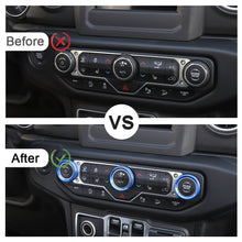 For 2018+ Jeep Wrangler JL JLU & Gladiator JT Air Conditioner Switch Knob Cover Trim Style A RT-TCZ