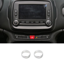 For 2015-2017 Jeep Renegade CD Switch Button Knob Cover Ring Trim RT-TCZ