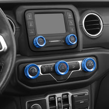For 2018+ Jeep Wrangler JL/Gladiator JT Air Conditioner Headlight Switch Knob Trim Kit RT-TCZ