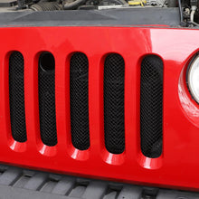 For 2007-2017 Jeep Wrangler JK Front Bumper Grille 3D Insect-proof Net Cover Black RT-TCZ