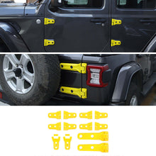 For 2018+ Jeep Wrangler JL 12X Side Door+ Hood+Spare Tire Hinge Cover Trim RT-TCZ