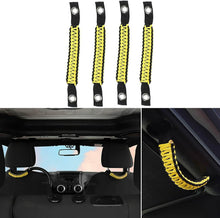 For 2018+ Jeep Wrangler JL &Gladiatar JT 2-in-1 Roll Bar Grab Handles Grip Handle 4Pcs Yellow RT-TCZ