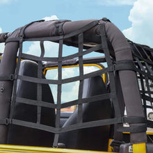 For 1997-2006 Jeep Wrangler TJ 3Pcs Mesh Cargo Netting Roof Net (Black) RT-TCZ