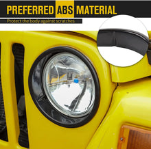 For 1997-2006 Jeep Wrangler TJ Front Headlight Bezels Trim, Black RT-TCZ