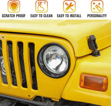 For 1997-2006 Jeep Wrangler TJ Front Headlight Bezels Trim, Black RT-TCZ