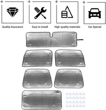 For 1997-2006 Jeep Wrangler TJ Windshield Sunshade Side Window Sun Shade Sunscreen Heat Insulation Sun Visor, 6PCs RT-TCZ