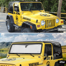 For 1997-2006 Jeep Wrangler TJ Windshield Sunshade Side Window Sun Shade Sunscreen Heat Insulation Sun Visor, 6PCs RT-TCZ