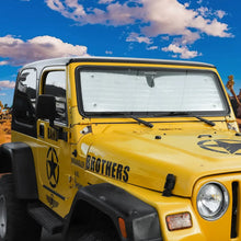 For 1997-2006 Jeep Wrangler TJ Windshield Sunshade Side Window Sun Shade Sunscreen Heat Insulation Sun Visor, 6PCs RT-TCZ
