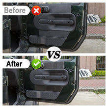 For 2007-2010 Jeep Wrangler JK JKU Real Carbon Fiber Inner Front Door Panel Trim Kit RT-TCZ