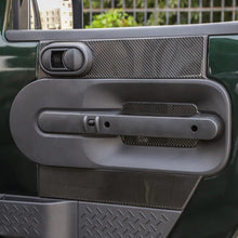 For 2007-2010 Jeep Wrangler JK JKU Real Carbon Fiber Inner Front Door Panel Trim Kit RT-TCZ