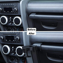 For 2007-2010 Jeep Wrangler JK Multi-Function Drink Cup Phone Holder, 2 in 1 Bolt-on Stand Bracket Organizer RT-TCZ