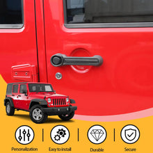 For 2007-2018 Jeep Wrangler JK 2Door Door Handle Trim Cover Strips Trim RT-TCZ