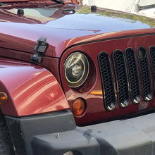 For 2007-2018 Jeep Wrangler JK 7X Honeycomb Front Grille Mesh Inserts Ring Trim with Key Hole RT-TCZ