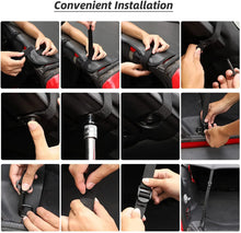 For 2007-2018 Jeep Wrangler JKU, 4 Doors Leather Soft Top Sunshade Mesh Full Length Mesh Sun Shade UV Blocker Mesh Screen Sunshade RT-TCZ