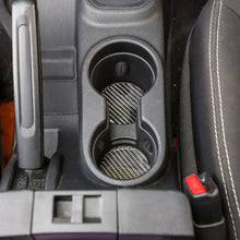 For 2011-2018 Jeep Wrangler JK 4X Cup Holder Mats Coaster Pad Trim Carbon Fiber RT-TCZ