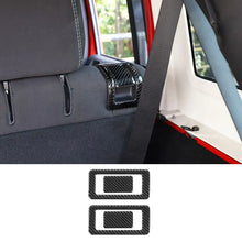 For 2011-2018 Jeep Wrangler JK Inner Rear Seat Switch Panel Cover Trim Black Carbon Fiber RT-TCZ
