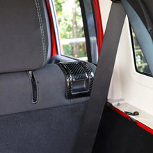 For 2011-2018 Jeep Wrangler JK Inner Rear Seat Switch Panel Cover Trim Black Carbon Fiber RT-TCZ