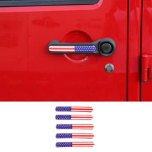 For 2011-2018 Jeep Wrangler JK JKU 4Door Door Handle Trim Cover Strips American Flag RT-TCZ