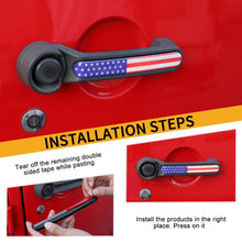 For 2011-2018 Jeep Wrangler JK JKU 4Door Door Handle Trim Cover Strips American Flag RT-TCZ