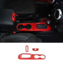 For 2011-2018 Jeep Wrangler JK JKU Center Console Armrest Cup Holder Gear Shift Trim RT-TCZ