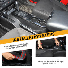 For 2011-2018 Jeep Wrangler JK JKU Cup Holder Panel & Armrest Storage Central Key Cover Trim RT-TCZ