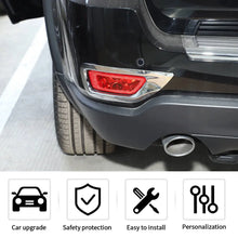 For 2011-2020 Jeep Grand Cherokee Rear Fog Lamp Frame Cover Decor Trim Chrome RT-TCZ