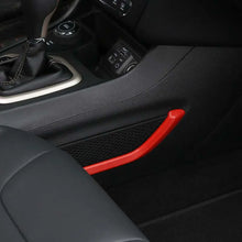 For 2014+ Jeep Cherokee Red Copilot Storage Net Pocket Trim Strip Cover Decor RT-TCZ