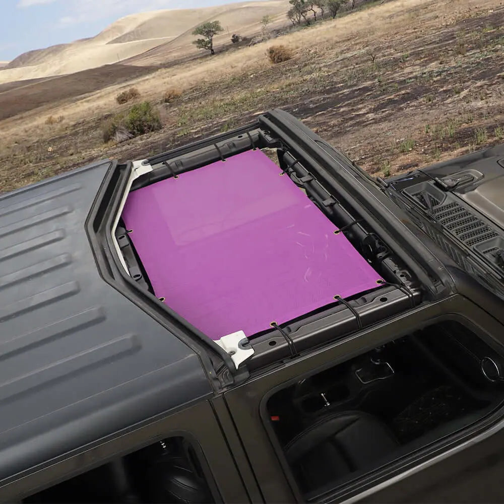 Mesh Shade Top Front Passengers Sunshade Cover Block UV for Jeep Wrangler JL 18 Mesh Shade Top Front Passengers Sunshade Cover Block UV for Jeep Wrangler JL 18
