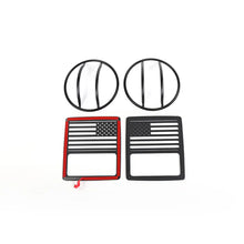 For 2018+ Jeep Wrangler JL JLU  4 x Headlight & Rear Taillights Lamp Guard Trim Black RT-TCZ