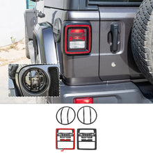 For 2018+ Jeep Wrangler JL JLU  4 x Headlight & Rear Taillights Lamp Guard Trim Black RT-TCZ