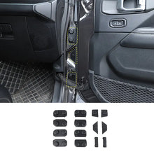 For 2018+ Jeep Wrangler JL JLU Gladiator JT Door Screw Protector Cover Trim, ABS Black 16pcs RT-TCZ