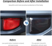 For 2018+ Jeep Wrangler JL JLU Rear Fog Light Tail Light Lamp Cover Trim, Smoked Black, 2PCs RT-TCZ