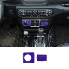 For 2018+ Jeep Wrangler JL & Gladiator JT 2 x Cigarette Lighter & USB Socket Trim ABS RT-TCZ