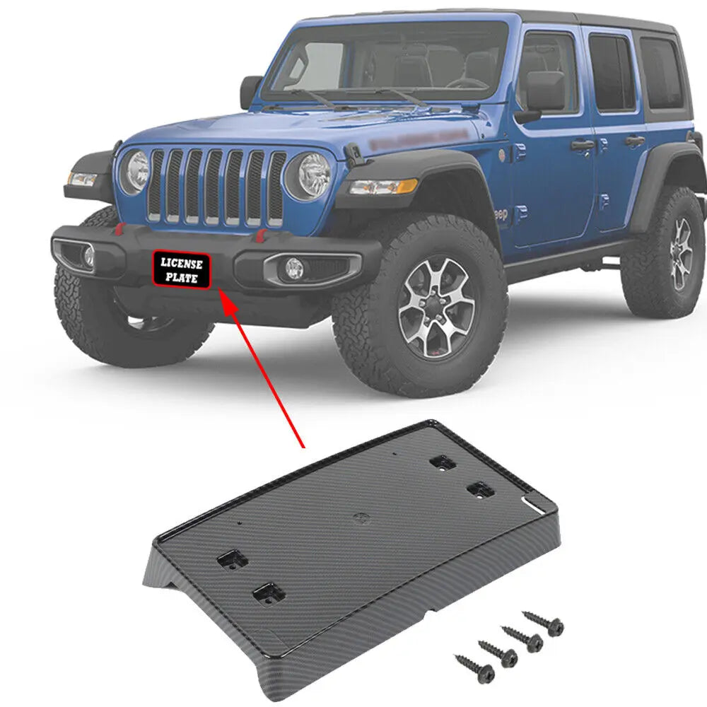 RT-TCZ Front License Plate Mounting Bracket Holder For 2018+ Jeep