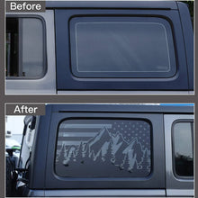 For 2018+ Jeep Wrangler JLU 4 Door Rear Window Stickers American Flag Decals RT-TCZ