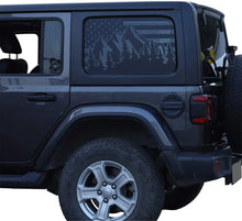 For 2018+ Jeep Wrangler JLU 4 Door Rear Window Stickers American Flag Decals RT-TCZ