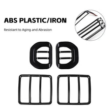 For 2018+ Wrangler JL Headlight /Wheel Eyebrow Light /Reverse Mirror Turn Signal /Tail Light Guards Black RT-TCZ