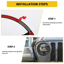 For 2018+ Wrangler JL Headlight /Wheel Eyebrow Light /Reverse Mirror Turn Signal /Tail Light Guards Black RT-TCZ