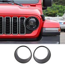 For 2024+ Jeep Wrangler JL/Gladiator JT Front Light Bezels Circle Trim RT-TCZ