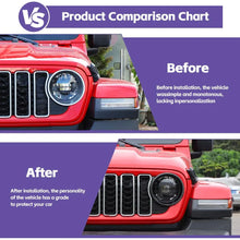 For 2024+ Jeep Wrangler JL/Gladiator JT Front Light Bezels Circle Trim RT-TCZ
