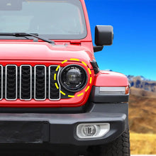 For 2024+ Jeep Wrangler JL/Gladiator JT Front Light Bezels Circle Trim RT-TCZ