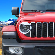 For 2024+ Jeep Wrangler JL/Gladiator JT Front Side Headlight Lamp Moldings Angry Eyes BezelsTrim RT-TCZ