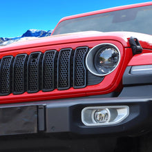 For 2024+ Jeep Wrangler JL/Gladiator JT Upgrade Front Honeycomb Mesh Grille with Camera Inserts Trim RT-TCZ