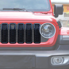 For 2024+ Jeep Wrangler JL/Gladiator JT Upgrade Front Honeycomb Mesh Grille with Camera Inserts Trim RT-TCZ