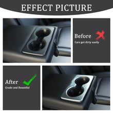 For Jeep Cherokee 2014+/Commander 2018+ Rear Cup Holder Cover Trim Panel Frame Silver RT-TCZ