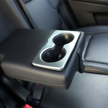 For Jeep Cherokee 2014+/Commander 2018+ Rear Cup Holder Cover Trim Panel Frame Silver RT-TCZ