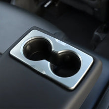 For Jeep Cherokee 2014+/Commander 2018+ Rear Cup Holder Cover Trim Panel Frame Silver RT-TCZ