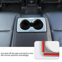 For Jeep Cherokee 2014+/Commander 2018+ Rear Cup Holder Cover Trim Panel Frame Silver RT-TCZ